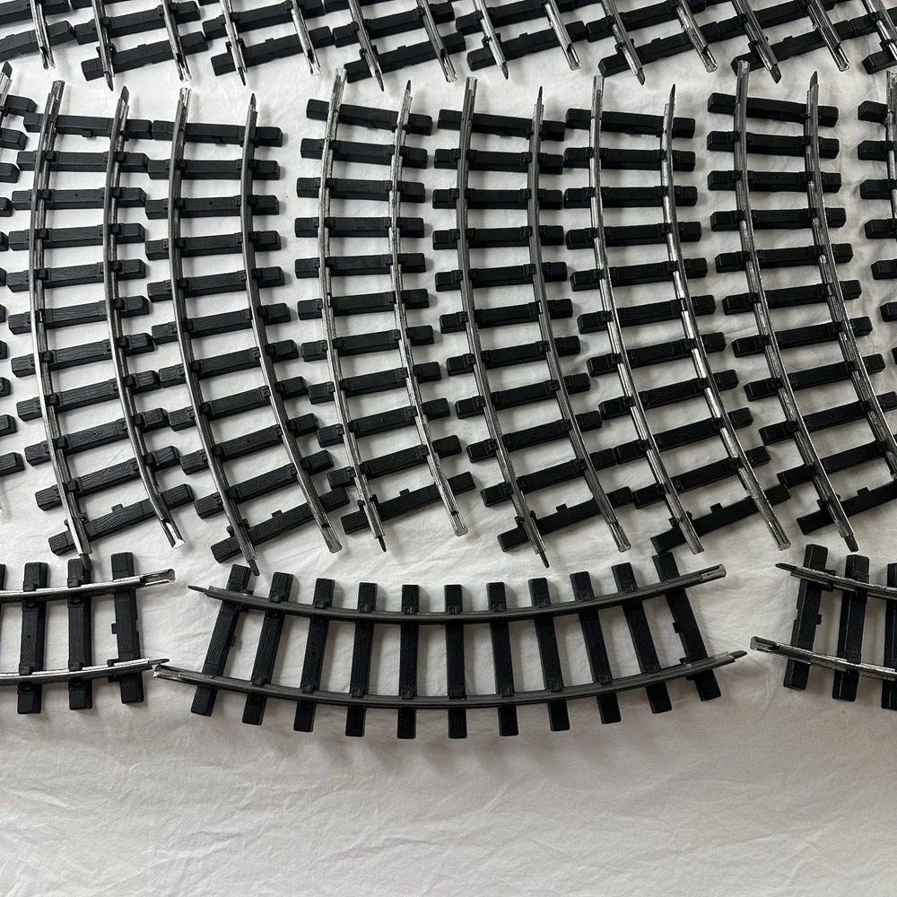 Bachmann Train Track G Gauge Straight & Curved Black Lot Of 23 Used Vintage - Picture 3 of 13